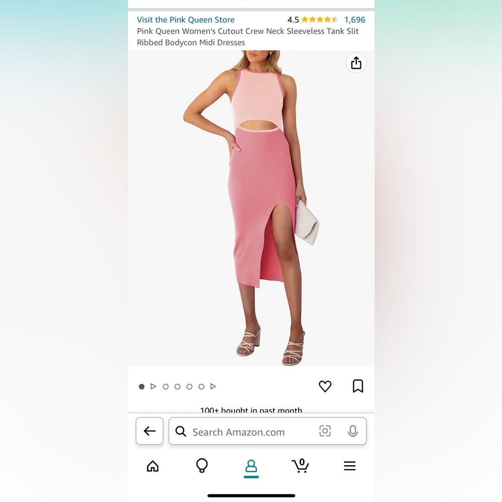 Pink queen cutout midi dress